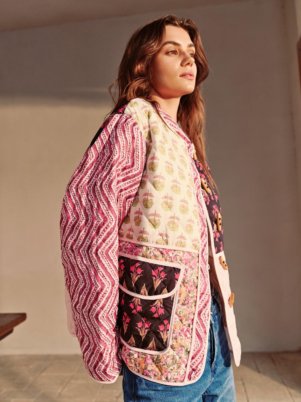 Boheme Floral Printed Winter Coat