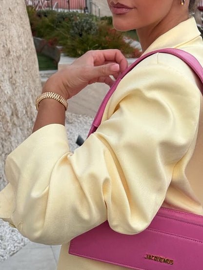 Yellow Casual Blazer