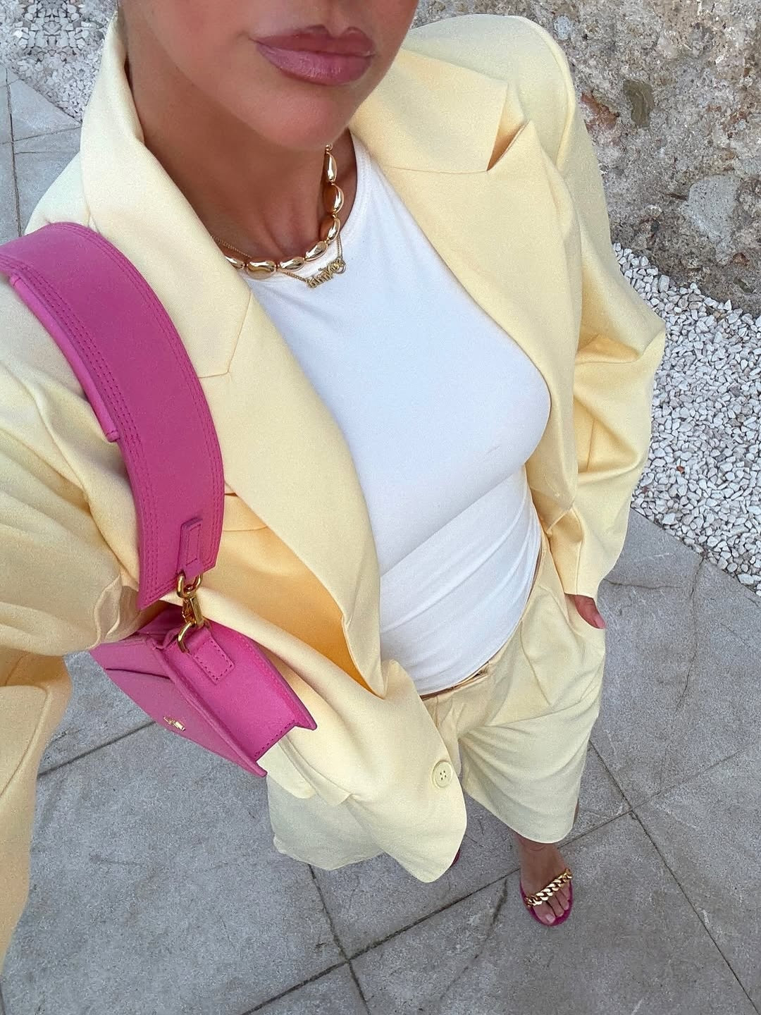 Yellow Casual Blazer